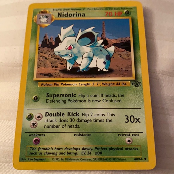 nidorina pokemon card value Nidoqueen 031/165 - 151 - Evolution 3 Lot This attack does 30 damage times the number of heads Nidorina- Pokmon card! Rare! Excellent